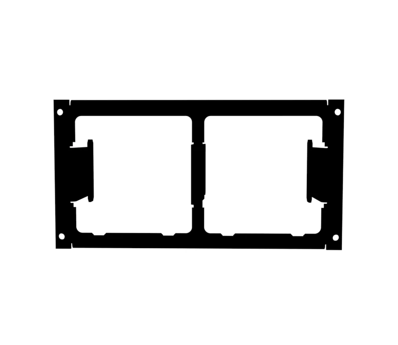 [C-EB45-AP2-1P] - 1-Piece Equipment Mounting Bracket, 4.5" Mounting Space, Fits Two Motorola APX-Series Chargers