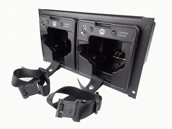 [C-EB45-AP2-1P] - 1-Piece Equipment Mounting Bracket, 4.5" Mounting Space, Fits Two Motorola APX-Series Chargers