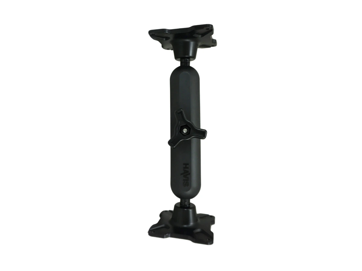 [DBM-1150-KL-0404] Dual Ball Mount with 1.50" Knob-Style Long Housing, Two Long VESA 75 Plates