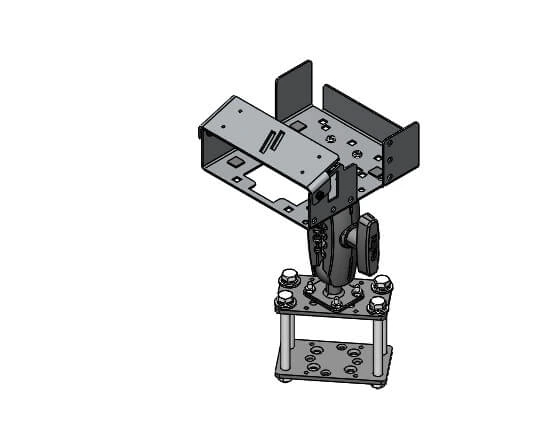[PKG-MH-3004] - Forklift Printer Pillar Mount for Brother RuggedJet 4200 Series Printer and MD-408 Mount
