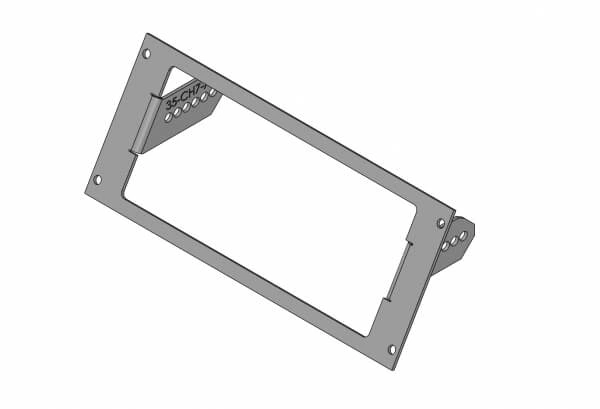 [C-EB35-CH7-1P-A] - DISCONTINUED – Angled 1-Piece Equipment Mounting Bracket, 3.5" Mounting Space, Fits M/A-COM CH-721