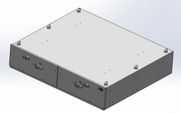 [CP-2D-484210PBK] - Storage Vault, 48" W x 42" L x 10" H Two Drawer with Push Button Lock and Key Override, Draw-tight Locking Handles
