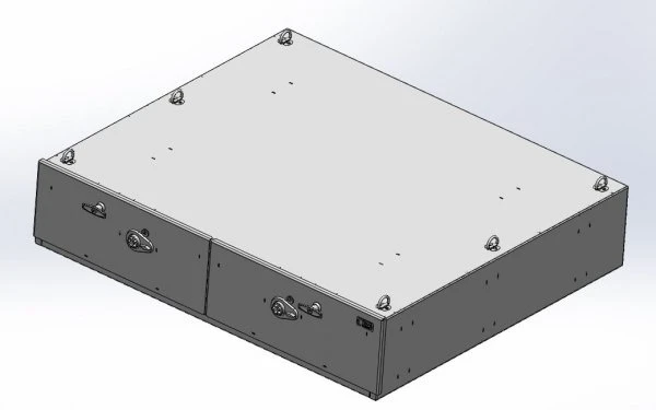 [CP-2D-484210PBK] - Storage Vault, 48" W x 42" L x 10" H Two Drawer with Push Button Lock and Key Override, Draw-tight Locking Handles