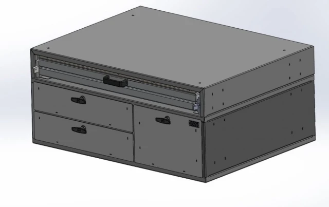 [CP-3D-MS1-30] - Command Post, 39" W x 30" L x 17" H Two Module System with Top Map Drawer and Draw-tight Locking Handles