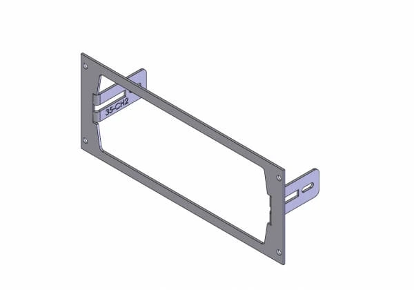 [C-EB35-CH2-1P] - 1-Piece Equipment Mounting Bracket, 3.5" Mounting Space, Fits Harris/L3Harris CH25 remote control head