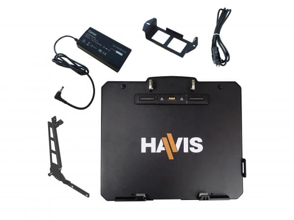 [PKG-DS-GTC-1009] - Package – Cradle For Getac K120 Convertible Laptop With External Power Supply & Screen Support