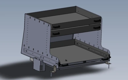 [CP-20UV-2S-BCEHS] - 2020+ Ford Police Interceptor Three Shelf Storage Cargo System