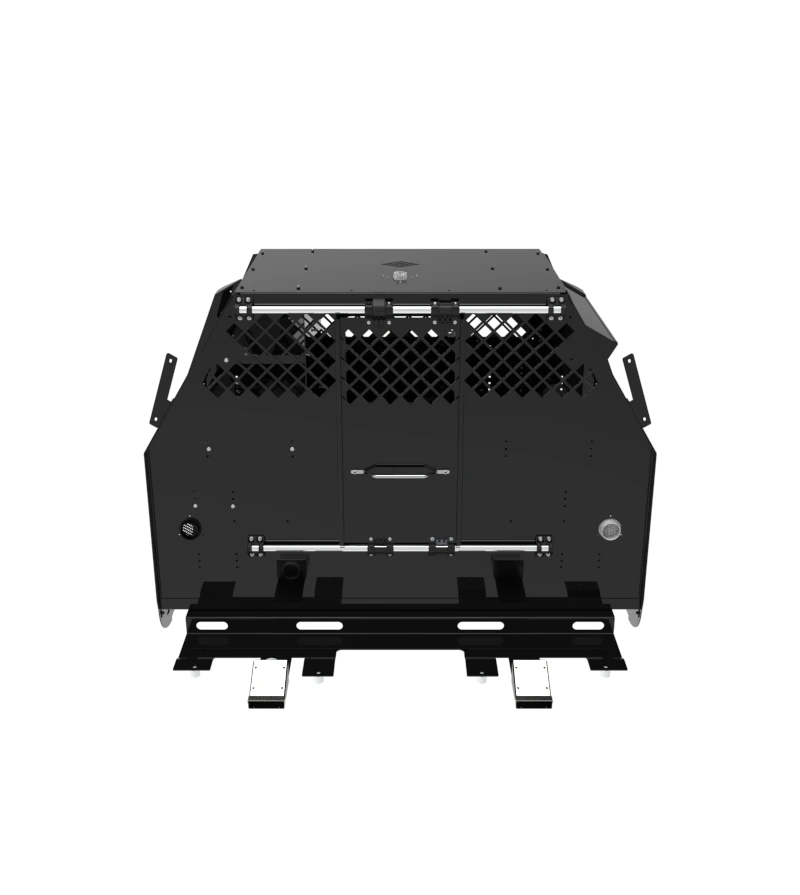 [K9-F23-SDS-3-B] Standard K9 Transport System With Side Door Storage For 2017-2024 Ford F-Series – Black