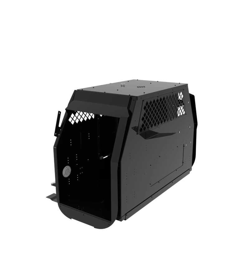 [K9-F23-SDS-3-B] Standard K9 Transport System With Side Door Storage For 2017-2024 Ford F-Series – Black