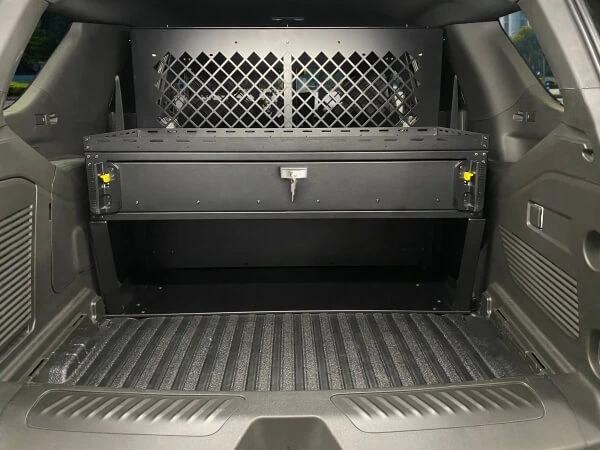 [SBX-PK2-C01-02-108-T2] - Basic Wide Drawer Package for 2021-2024 Chevrolet Tahoe with Havis K9-XL or K9-PT