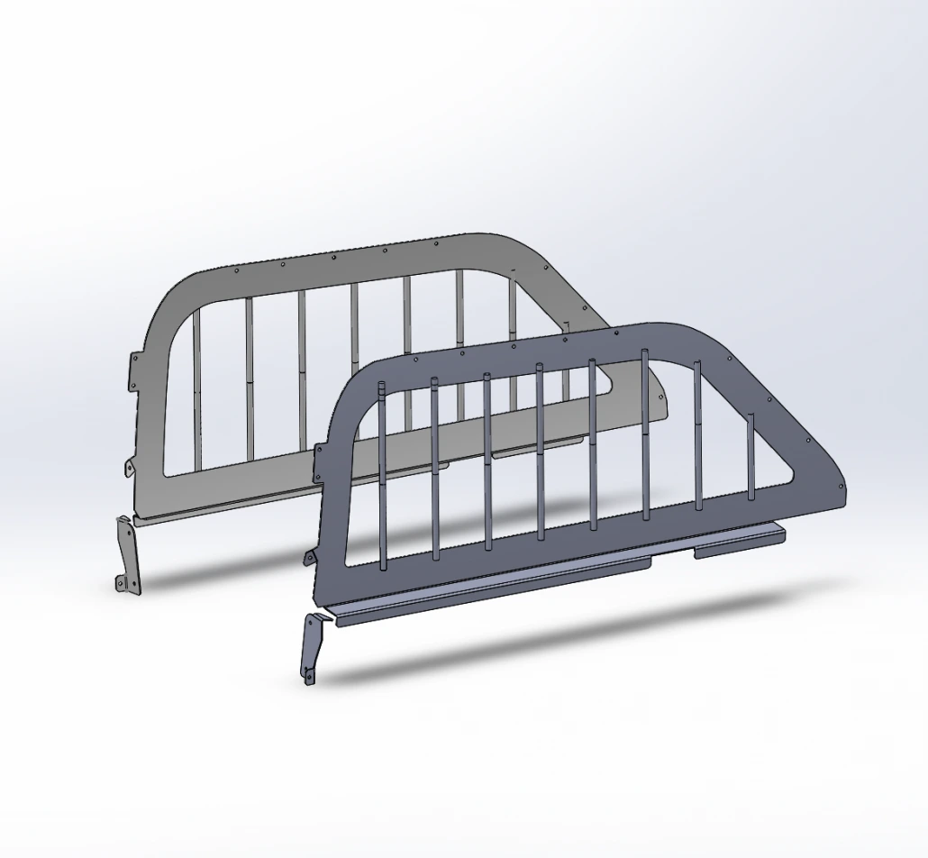 [WG-20-FDUV-SET] - 2020+ Ford Police Interceptor / Civilian Explorer Driver & Passenger-side Vertical Bar Window Guard