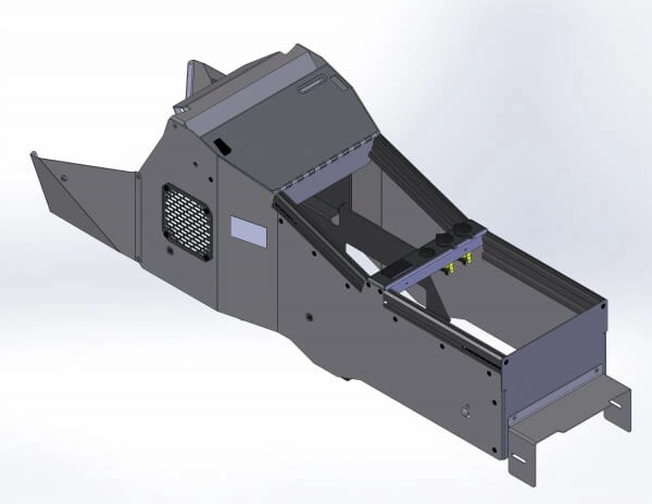 [C-VS-0810-INUT-PM] - DISCONTINUED – 2013-2019 Ford Interceptor Utility Vehicle-Specific 18" Angled Console w/ Internal Printer