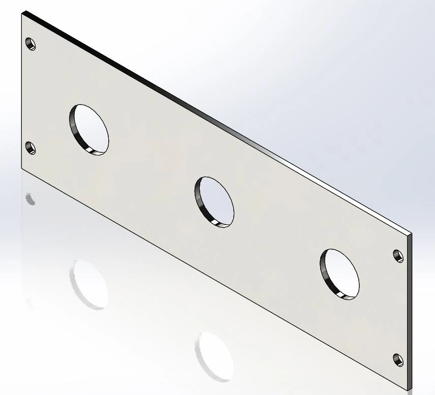 [FP-AP3] - 3" faceplate with Three DC Outlet cutouts