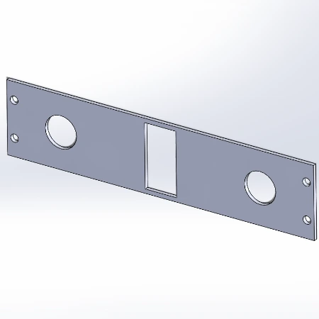 [FP-AP12CUS] - 2" faceplate with Two DC Outlet and One Rocker Switch Cut-Out