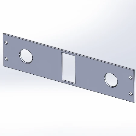 [FP-AP12CUS] - 2" faceplate with Two DC Outlet and One Rocker Switch Cut-Out