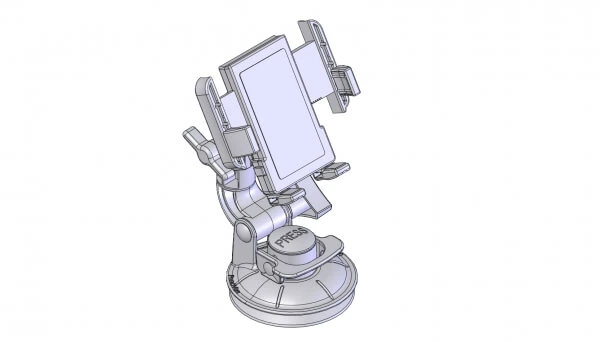 [PKG-WIN-101] - Standard Universal Rugged Phone Cradle & Industrial Strength Suction Cup Mount