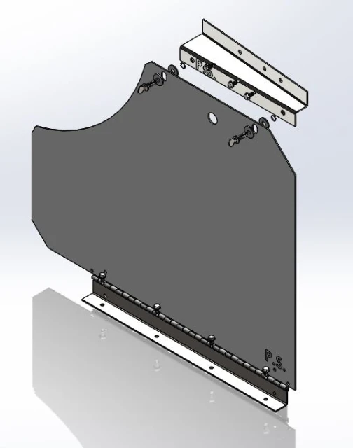 [AC-CH11T-PS] - Dodge Charger Hinged Passenger Side Flip-Down Electronics Tray