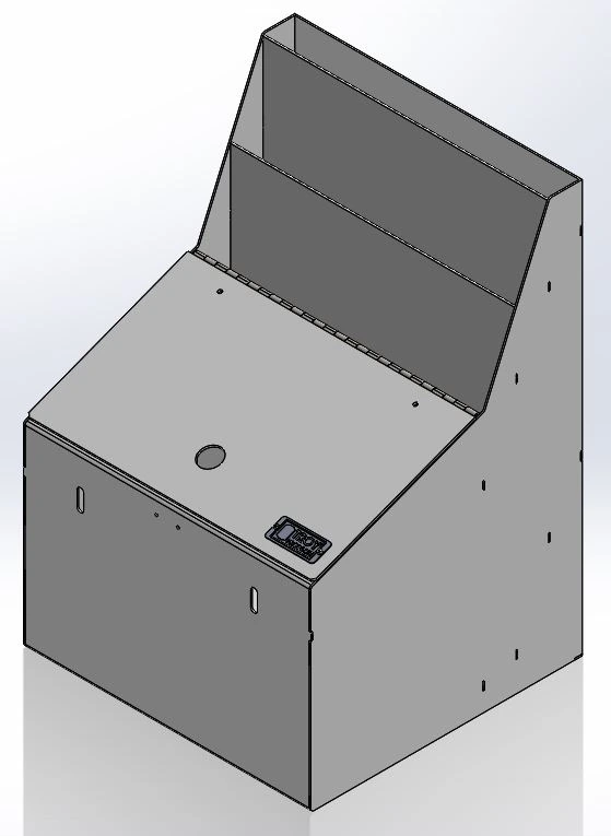 [AC-EXT-FILE-WB] - External Vertical File Folder Tray with Built-in Lidded Storage Box for Wide-Body Consoles