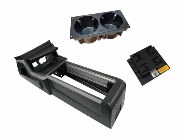 [PKG-VSX-1800-INUT-PM-4] Package – VSX Console with Front PocketJet 8 Printer Mount, Cup Holder & Fuse Block for 2020-2024 Ford
