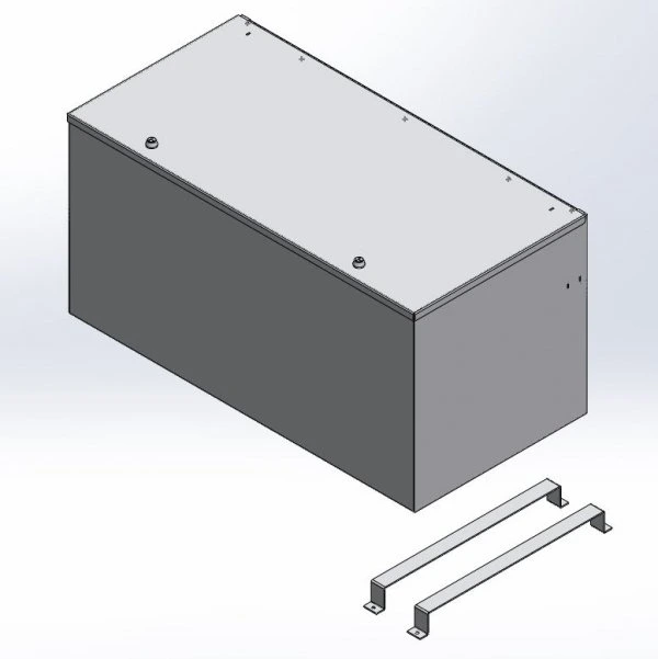 [CP-40-2020-GS] - Storage Vault,40" W x 20"L x 20"H hinged Lid with Two Medeco Cam Locks