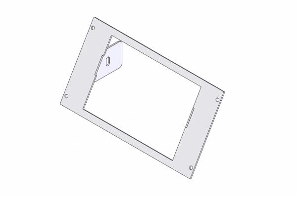 [C-EB45-WS2-1P-A] - DISCONTINUED – Angled 1-Piece Equipment Mounting Bracket, 4.5" Mounting Space, Fits Whelen 295HFS Series