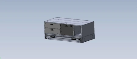 [CP-3D-442217-MD-B] - Command Post, 44" W x 22" L x 17" H Three Drawer Module with Bottom Map Drawer and Draw-tight Locking Handles
