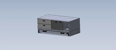 [CP-3D-442217-MD-B] - Command Post, 44" W x 22" L x 17" H Three Drawer Module with Bottom Map Drawer and Draw-tight Locking Handles