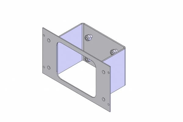 [C-EB50-KBX-1P] - OBSOLETE – 1-Piece Equipment Mounting Bracket, 5" Mounting Space, Fits Miscellaneous Knox-Box 3200 Series