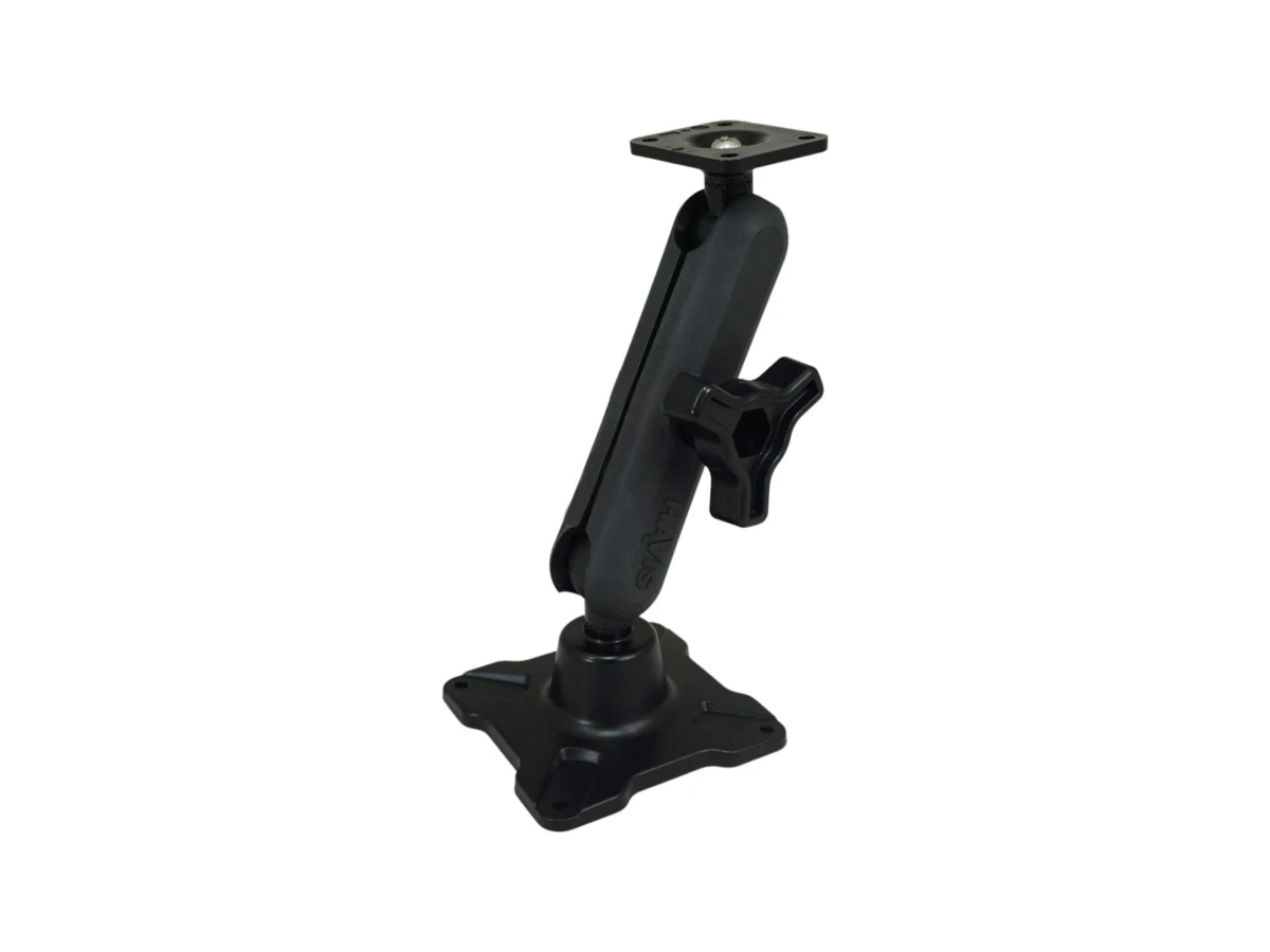 [DBM-1100-KL-0104] Dual Ball Mount with 1.00" Knob Style Long Housing, One Standard AMPS Plate & One Long VESA 75 Plate