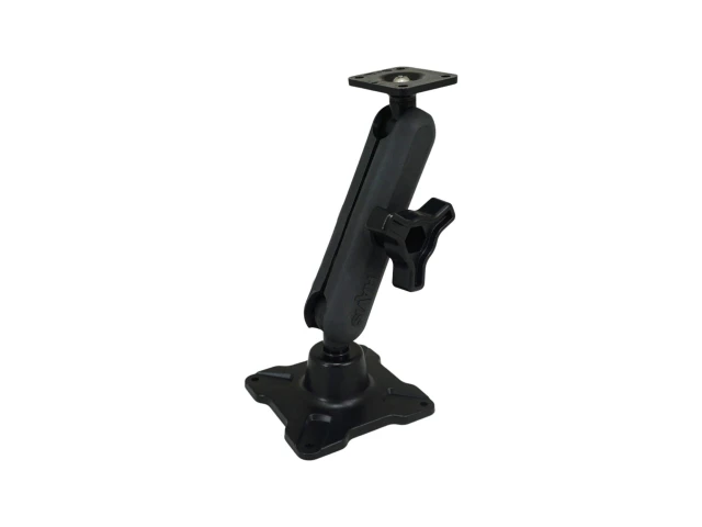 [DBM-1100-KL-0104] Dual Ball Mount with 1.00" Knob Style Long Housing, One Standard AMPS Plate & One Long VESA 75 Plate