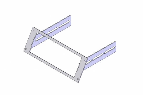 [C-EB30-MMT-1P-A] - Angled 1-Piece Equipment Mounting Angled Bracket, 3" Mounting Space, Fits Motorola Self-Contained Equipment