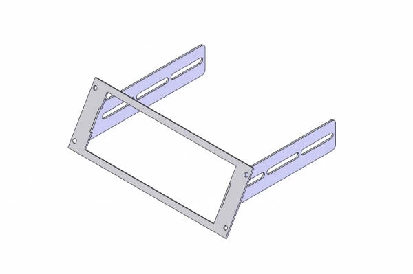 [C-EB30-MMT-1P-A] - Angled 1-Piece Equipment Mounting Angled Bracket, 3" Mounting Space, Fits Motorola Self-Contained Equipment