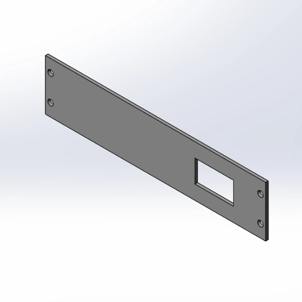 [FP-BLNK2SW1] - 2" Faceplate with One 1.5 x .88 Rocker Switch Cut-Out