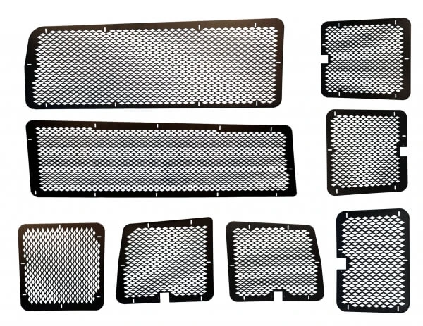 [WGI-C2] - 1997-2024 Chevrolet G-Series Extended Length Van With Sliding Side Door Interior Window Guard Kit For 8 Windows, 15 P