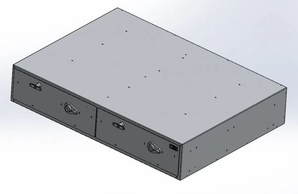 [CP-48359-2D-PB2] - Storage Vault, 48" W x 35" L x 9" H Two drawer with Push Button Locks and Draw-tight Locking Handle