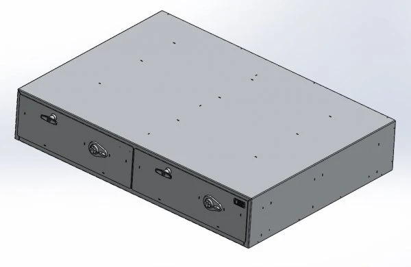 [CP-48359-2D-PB2] - Storage Vault, 48" W x 35" L x 9" H Two drawer with Push Button Locks and Draw-tight Locking Handle