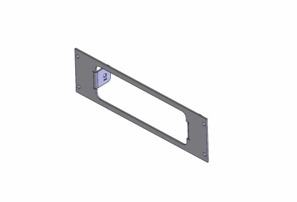 [C-EB25-WTA-1P] - 1-Piece Equipment Mounting Bracket, 2.5" Mounting Space, Fits Whelen TACTL5 & TACTL6