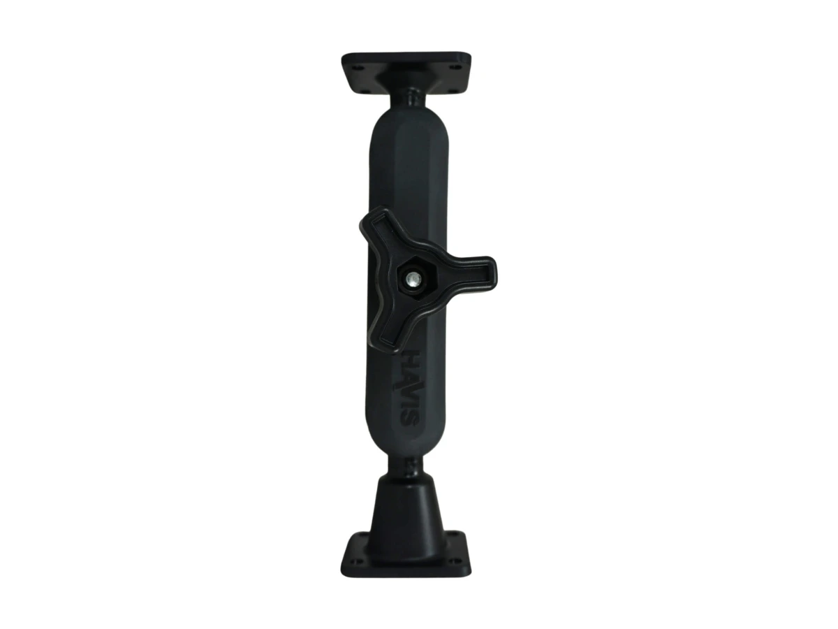 [DBM-1100-KL-0102] Dual Ball Mount with 1.00" Knob-Style Long Housing, One Standard AMPS Plate & One Long AMPS Plate