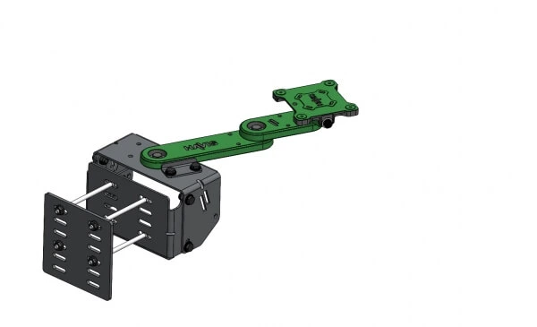 [MH-ARM-0603] - Forklift Pillar Mount & Swivel Arm For Keyboards With 6" Base & 3" Extension
