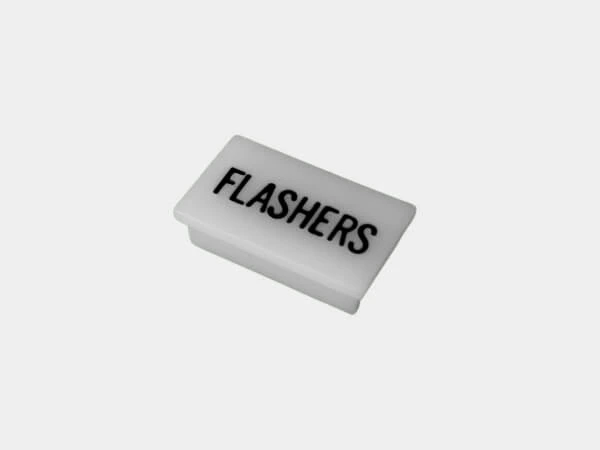 [C-LABEL-FLASHERS] - Standard White Switch Label W/ Black Imprint