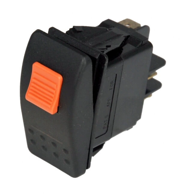 [C-SW-1-L] - DISCONTINUED – Switch Black Paddle Type Rocker W/Lock Tab, 20 Amps, 18 Volt, On/Off 3 Prong
