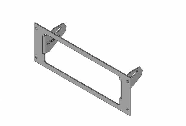 [C-EB30-KNX-1P-A] - DISCONTINUED – Angled 1-Piece Equipment Mounting Bracket, 3" Mounting Space, Fits Kenwood radios