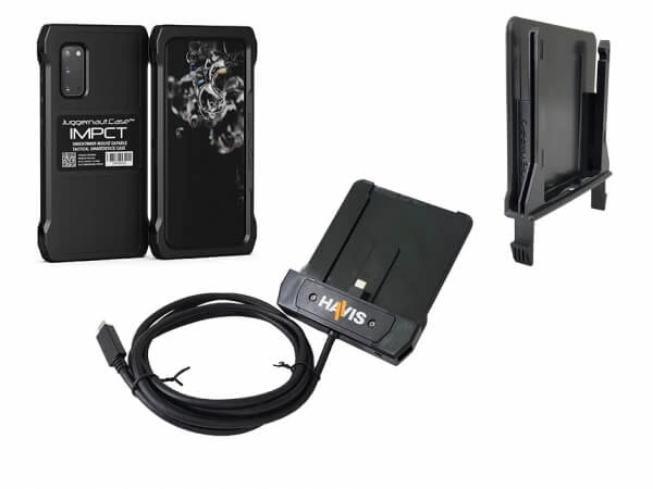[PKG-PD-101-AGS20-CGS20] - DISCONTINUED – Package – Havis Phone Dock with Adapter & Juggernaut.Case IMPCT Smartphone Case – Sams