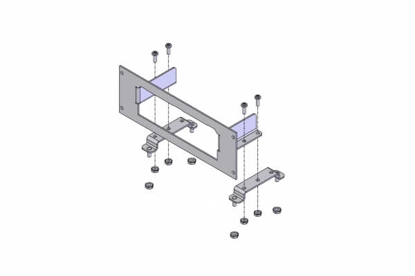 [C-EB30-VHD-1P] - 1-Piece Equipment Mounting Bracket, 3" Mounting Space, Fits 10-8 Video Model HD4 DVR