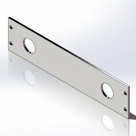 [FP-AP12] - 2" faceplate with Two DC Outlet cutouts