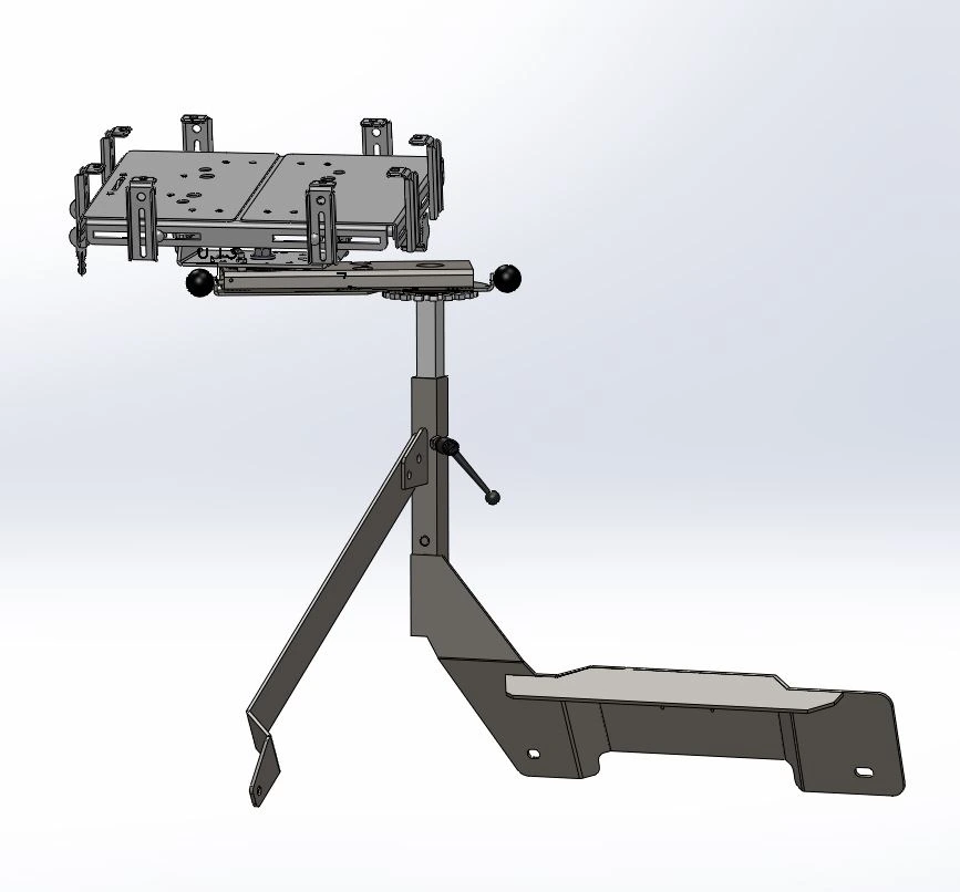 [CM-PSDR-SA-LT17] - Dodge RAM Passenger Seat Computer Mount with Rotating Swing-Arm & Standard Laptop Tray