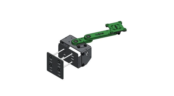 [MH-ARM-0306] - Forklift Pillar Mount & Swivel Arm For Keyboards With 3" Base & 6" Extension