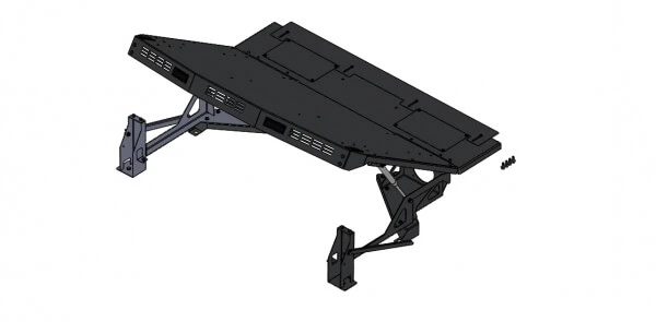 [C-TTP-INUT-1201-80] - OBSOLETE – 2020-2022 Ford Interceptor Utility Premium Raised Fold-Up Cargo Plate with 80 lbs Lift Struts