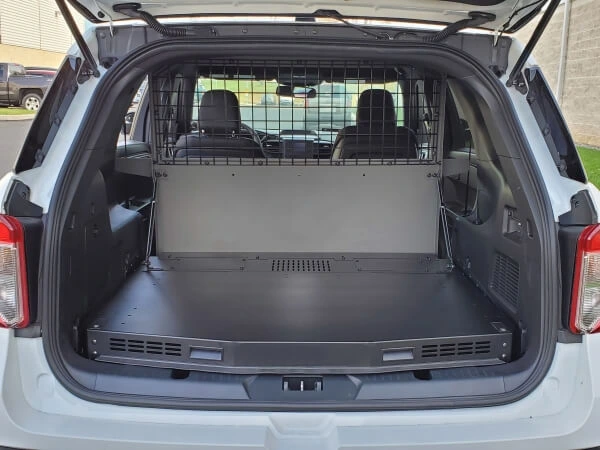 [C-TTP-INUT-1201-80] - OBSOLETE – 2020-2022 Ford Interceptor Utility Premium Raised Fold-Up Cargo Plate with 80 lbs Lift Struts