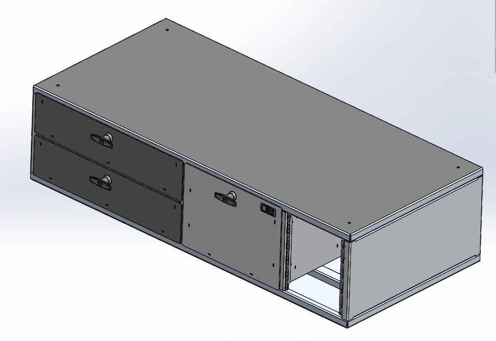 [CP-FS-3D-22] - Command Post, 48" W x 30" L x 17" H Three Drawer Module with Draw-tight Locking Handles